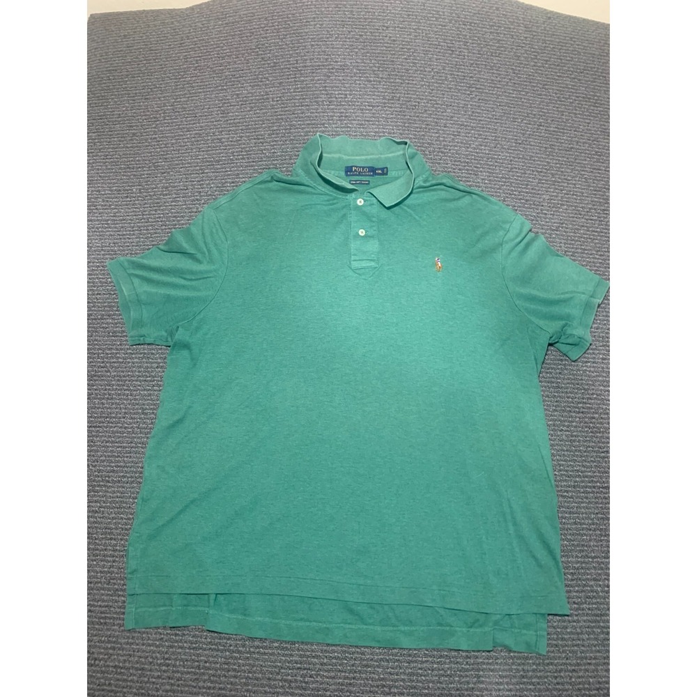 Polo Ralph Lauren Mens XXL Green Pima Soft Touch Short Sleeve Polo Shirt